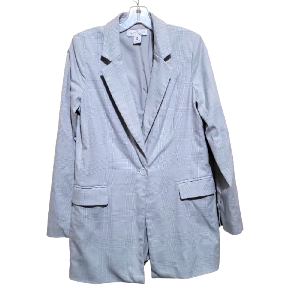 Rachel Zoe Women's Gray Blazer Jacket With Pockets  Size Medium